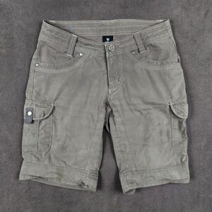 KUHL Splash Cargo Shorts Womens 2 Gray 10" Utility Hiking Outdoor Low Rise 6084